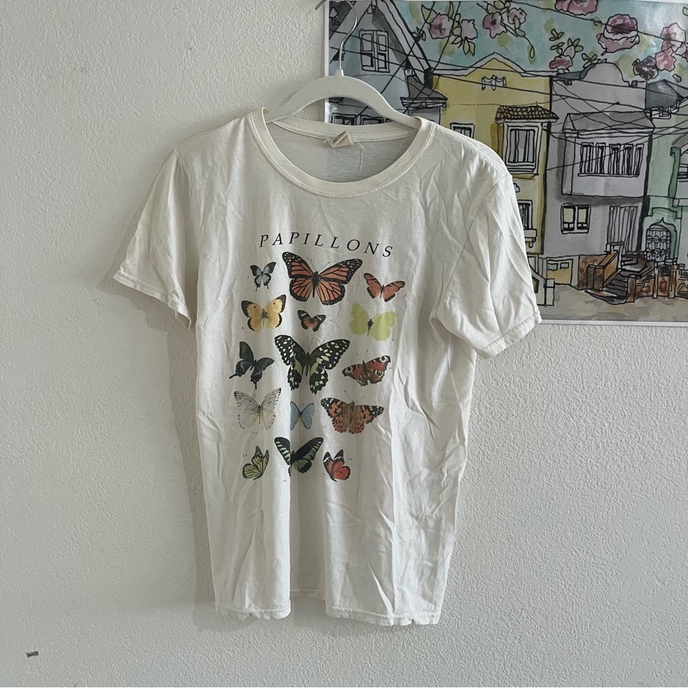 Urban Outfitters “Papillons” Butterfly Graphic Tee – Size S